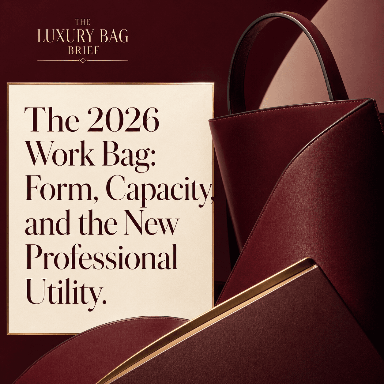 The 2026 work bag: Form, capacity, and the new professional utility